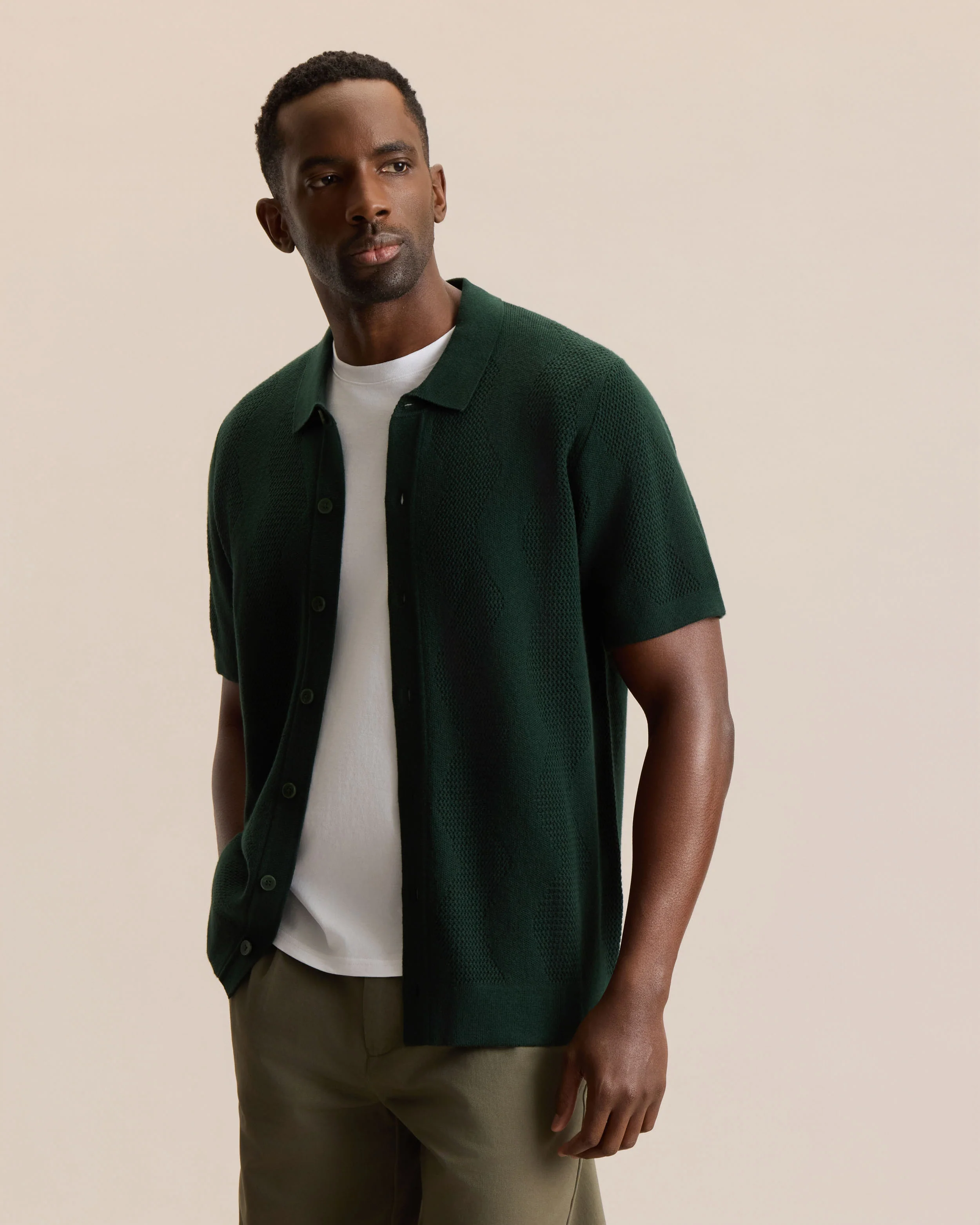 PATTERN KNIT SHIRT