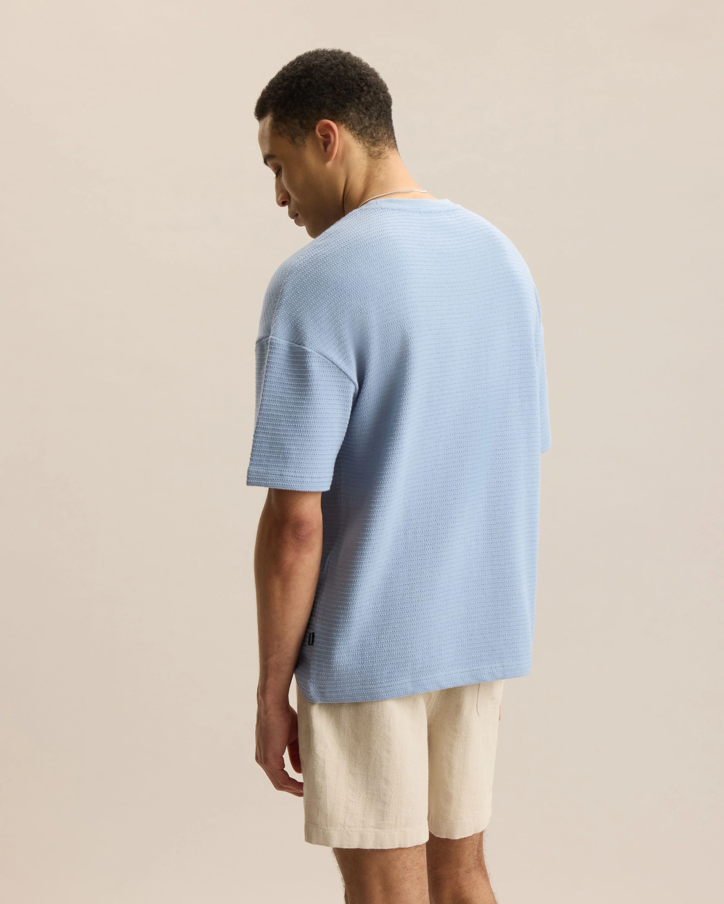 BOXY TEXTURED KNIT TEE - Image 3