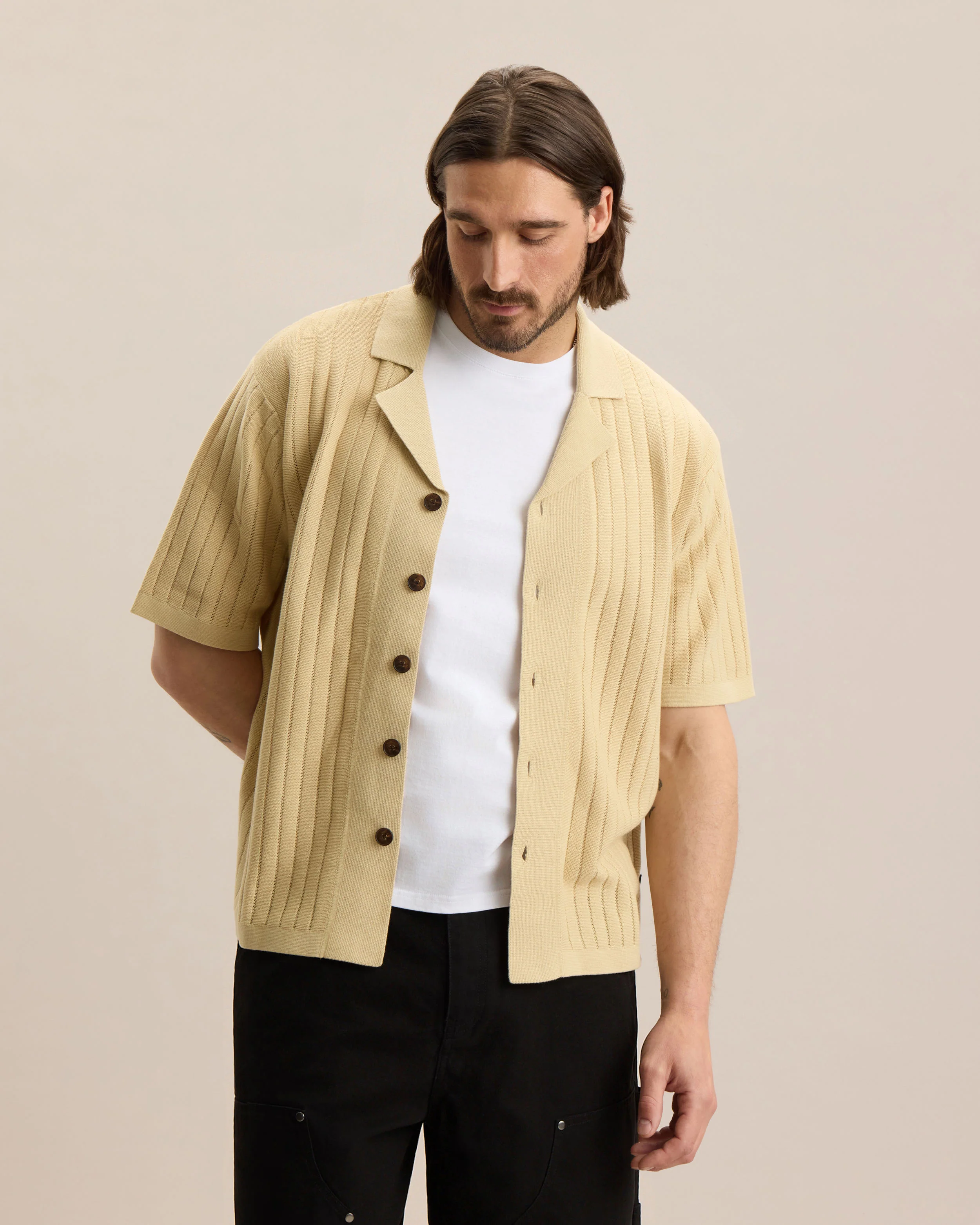 DROP-NEEDLE KNIT SHIRT - Image 2