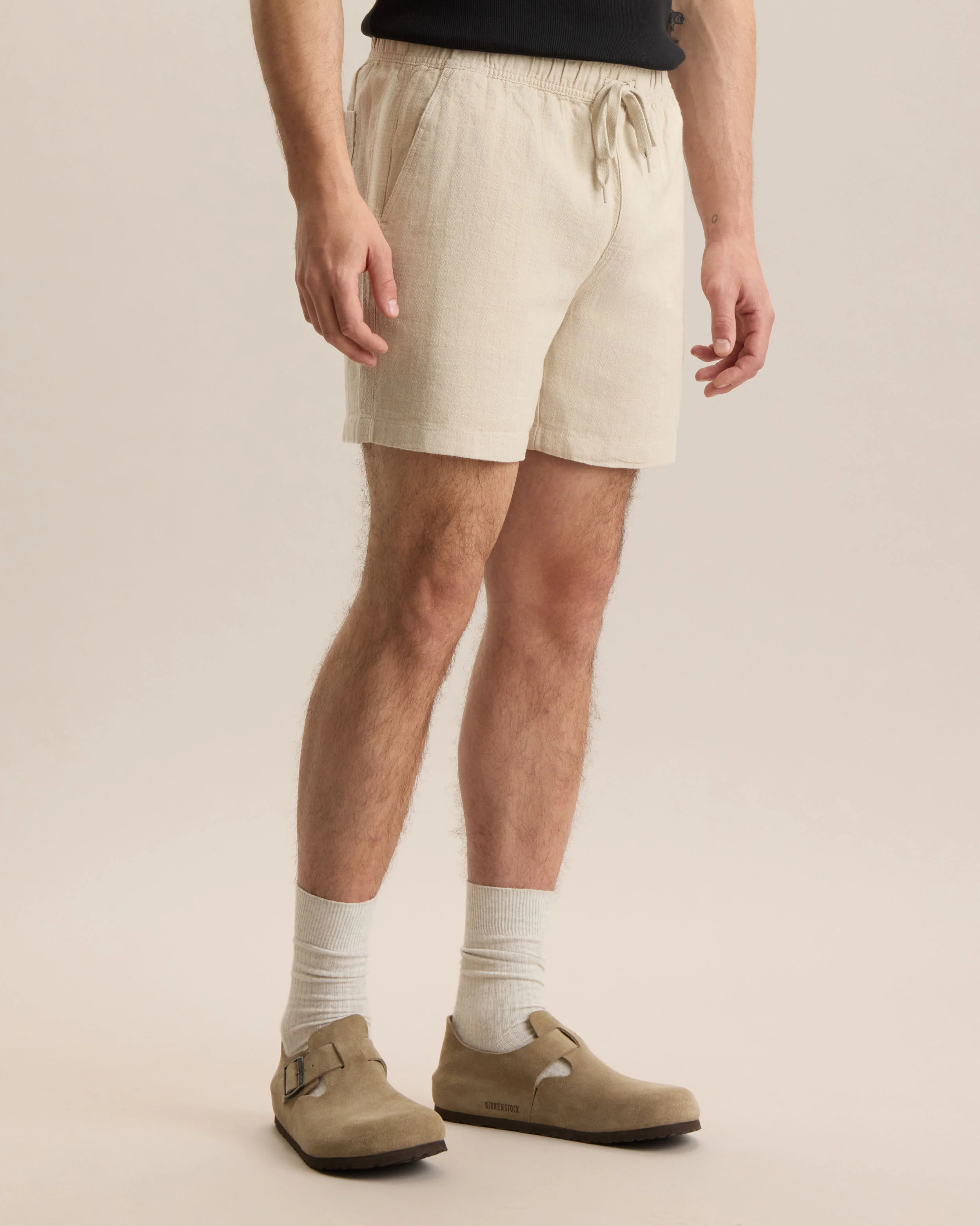 HEMP HERRINGBONE SHORT - Image 2