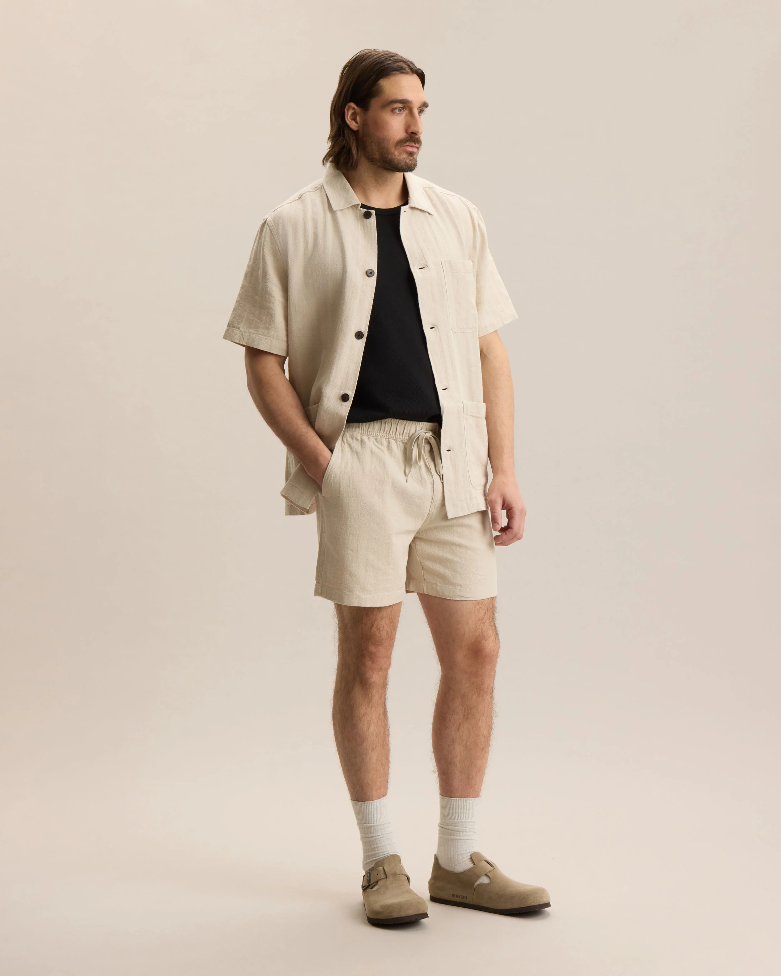 HEMP HERRINGBONE SHORT - Image 6