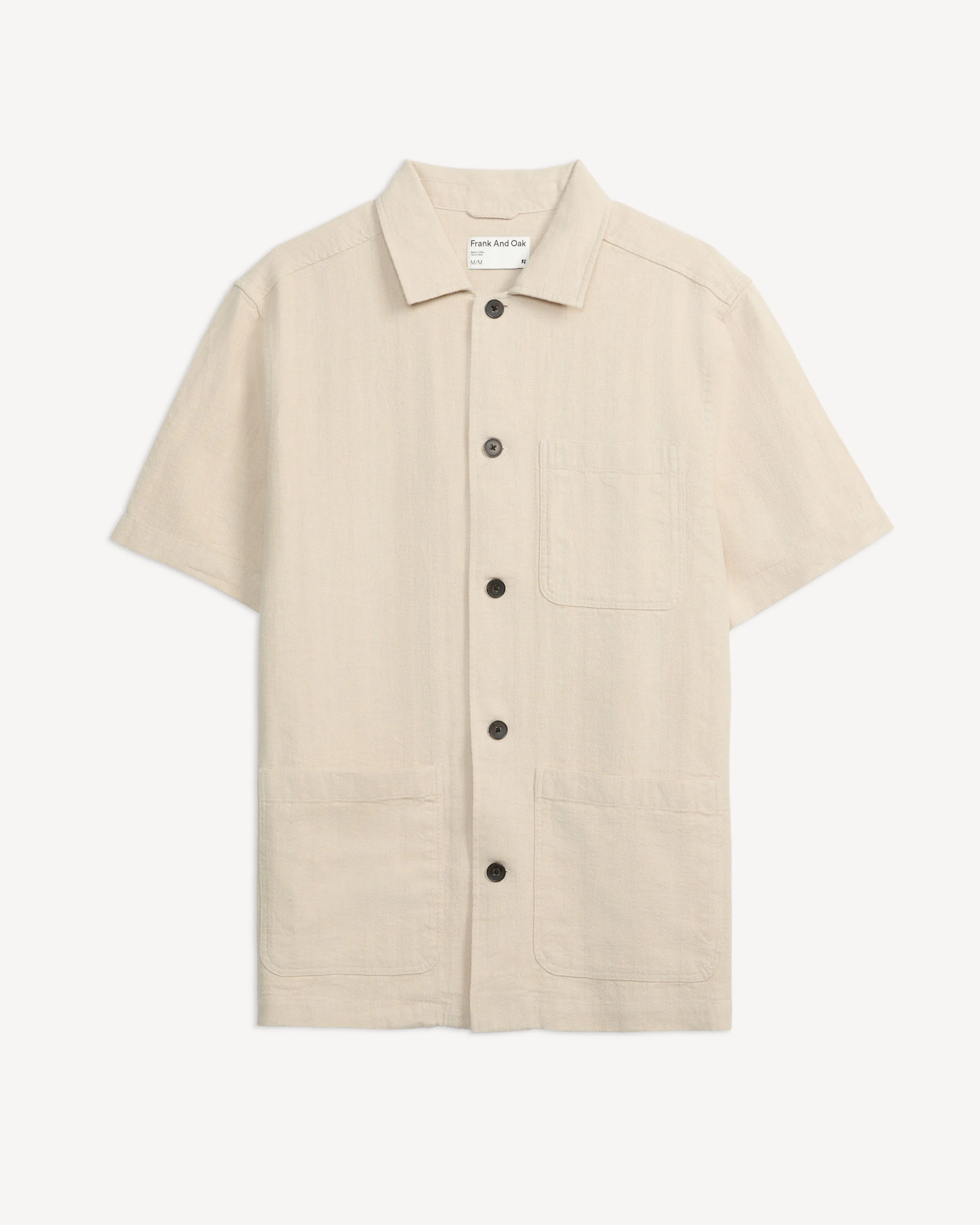 HEMP HERRINGBONE OVERSHIRT - Image 5